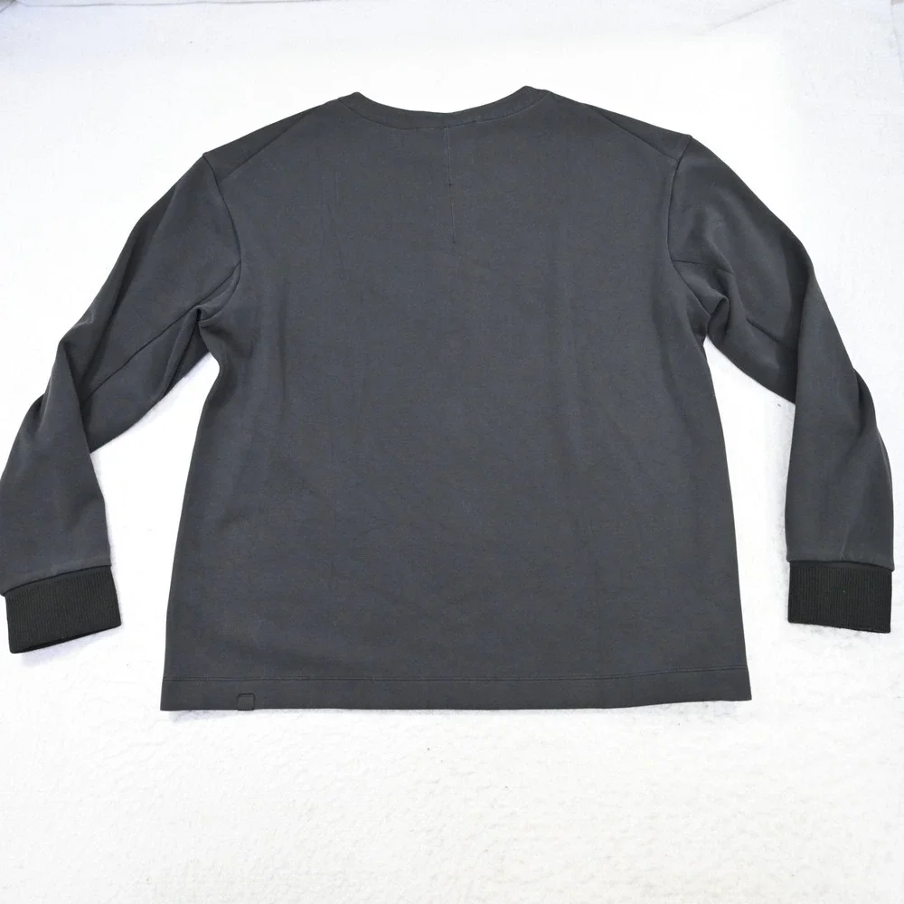 Lululemon Sweatshirt Black Snap Neck Long Sleeve Pullover Mens Size Large - Picture 8 of 9